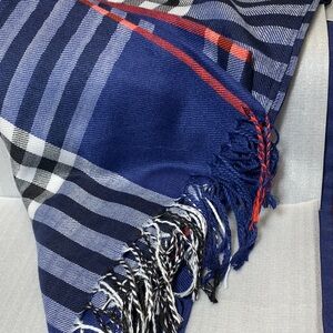Stylish Red, White, Blue and Black Plaid Scarf